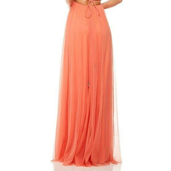 Sherri Hill 52797 Prom Dress Orange Size 6 - Picture 4 of 6